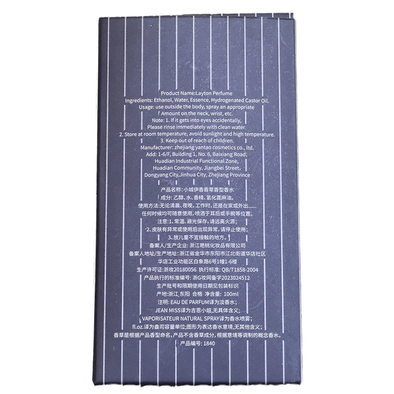 JEAN MISS Men’s Vanilla Perfume,Woody
