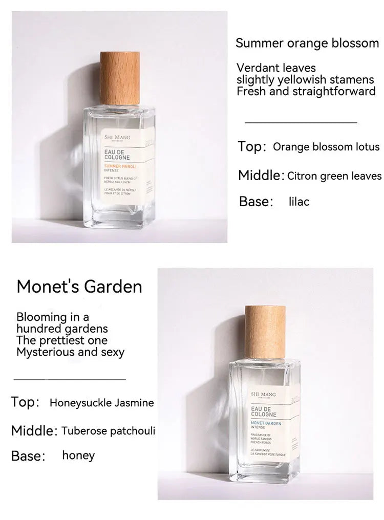 SHI MANG Fresh & Natural Perfume - Woody Long-Lasting Cologne for Women & Men, Light Floral Scent