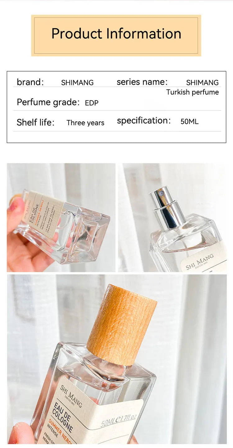 SHI MANG Fresh & Natural Perfume - Woody Long-Lasting Cologne for Women & Men, Light Floral Scent